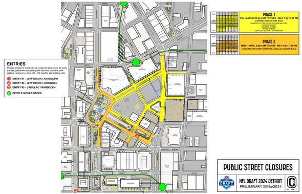 Planning Your Trip? NFL Draft Road Closures Announced