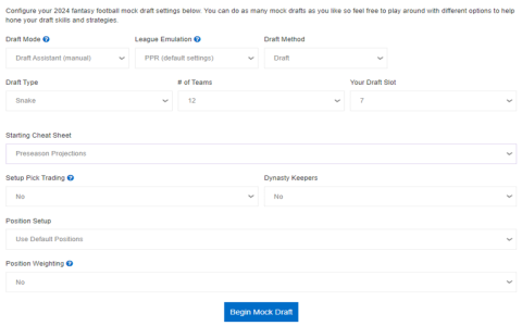 Free Mock Draft NFL Fantasy Simulator: Draft Like a Pro!