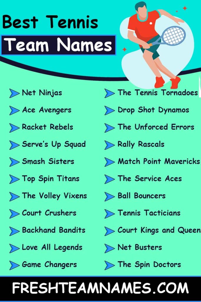 Top Clever Tennis Team Names: Youll Love These Picks!