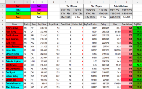 Draft Rankings for Fantasy Football: Easy Guide for Beginners!