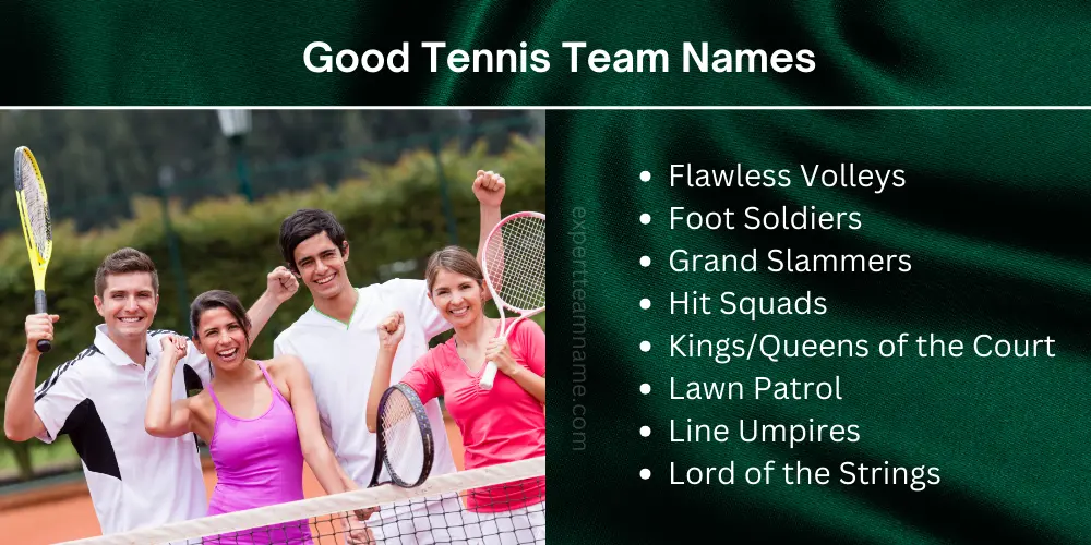 What are some of the best tennis team names for the current season? (Check out our ultimate guide with over 30 incredibly catchy choices today)