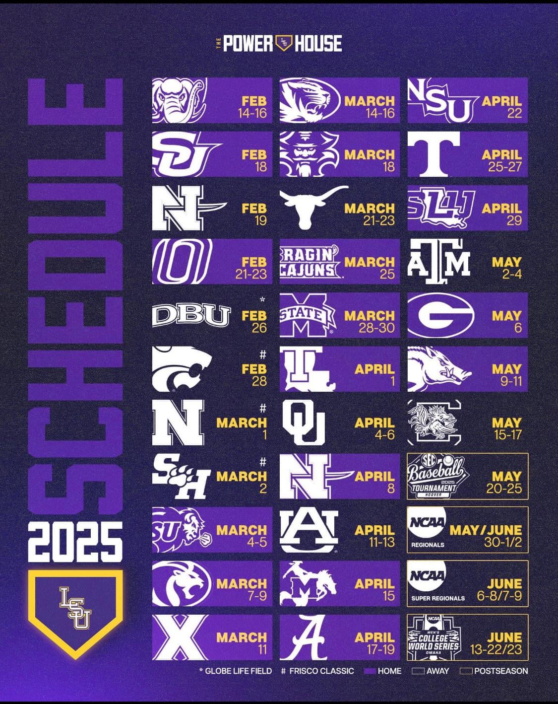 Download your printable lsu baseball schedule 2025 today (Follow every LSU game this season)