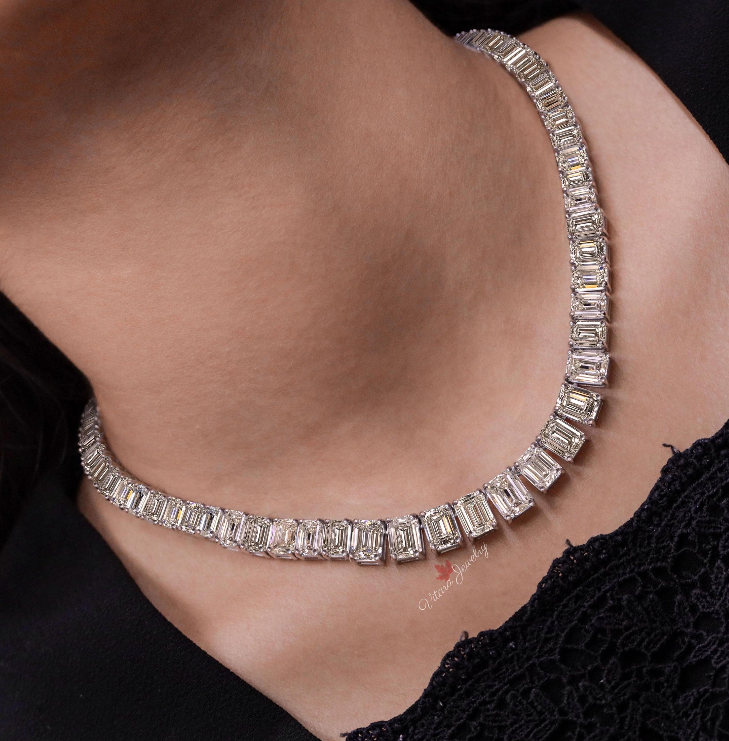 Emerald Cut Tennis Necklace Price Find the Best Deals Today