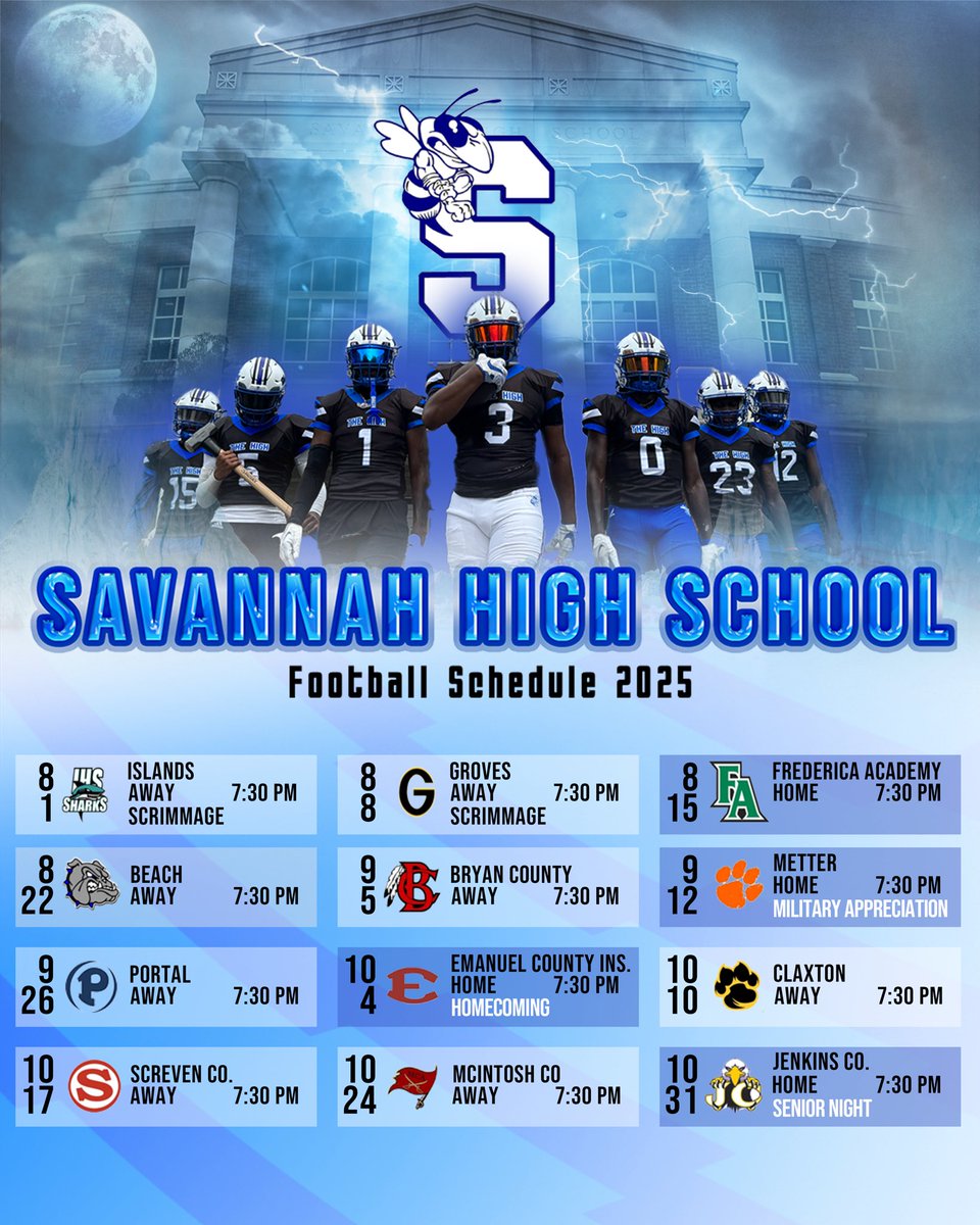 Savannah High School Football Schedule Info? (Get all game dates and times today!)