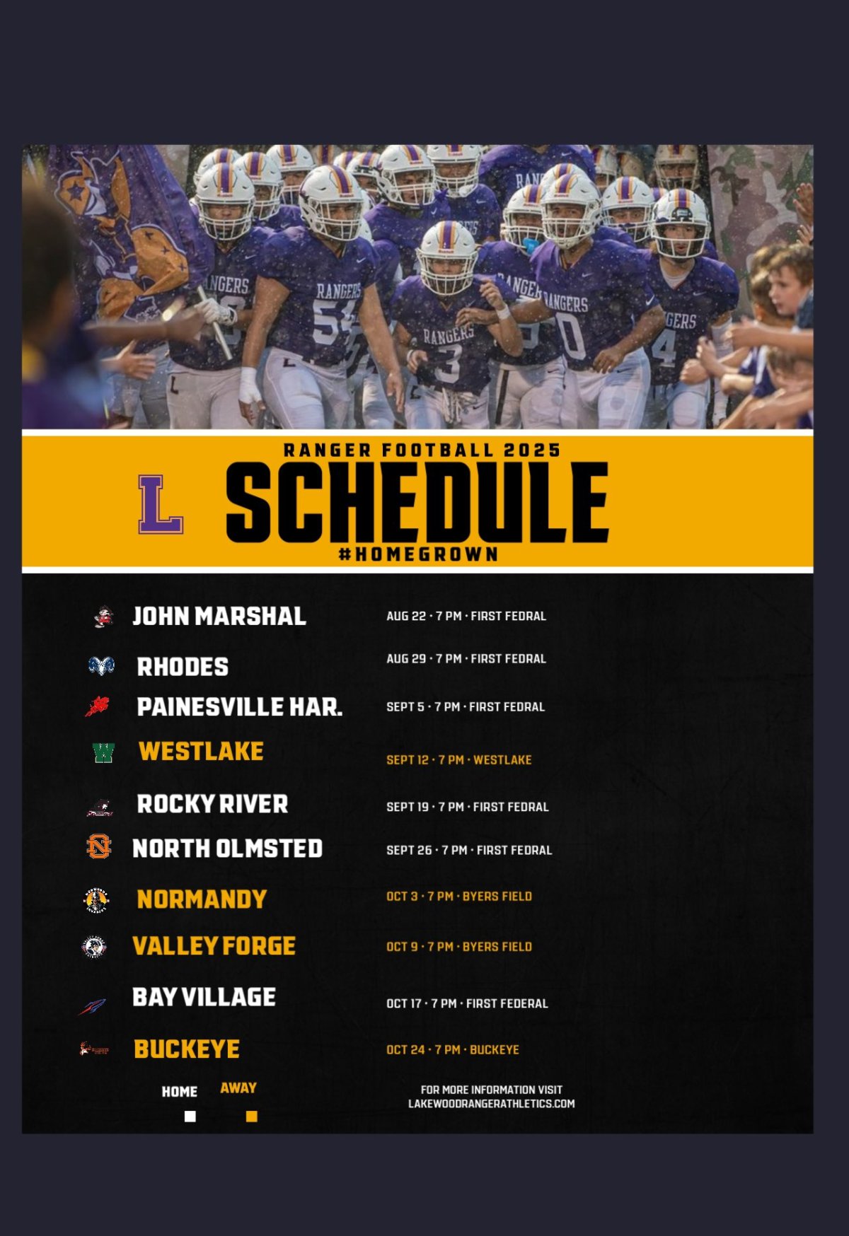 Lakewood High Football Schedule See All Home and Away Matchups