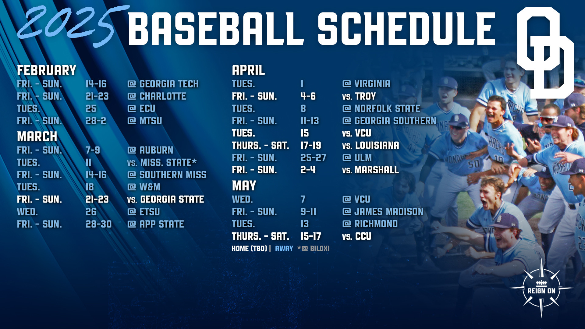 Download ODU baseball schedule 2025 (simple print out guide)